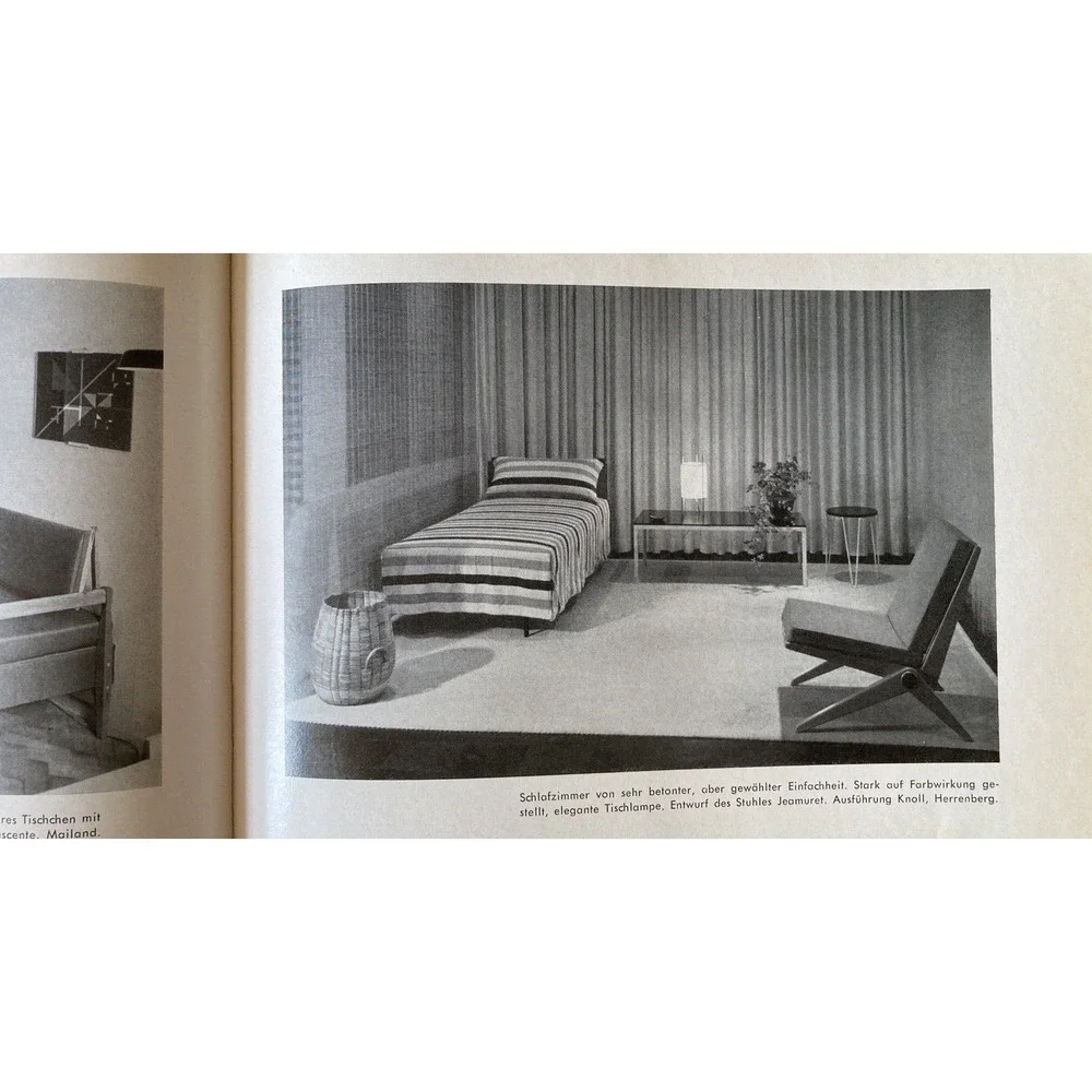 Vintage German HC book Modernes Wohnen Modern Living mid cent modern design 1954